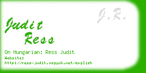 judit ress business card